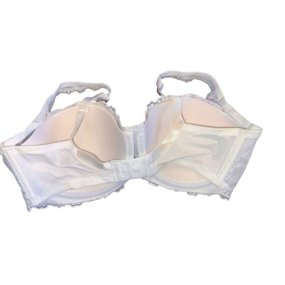 Ambrielle woman’s 38DD white lace push up bra sexy cleavage - Picture 2 of 4